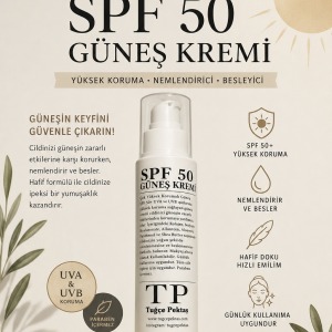 SPF 50+ Yüksek Koruma Güneş Kremi