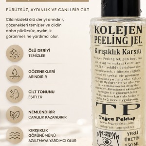 Kolajen Peeling Jel Kırışıklık Karşıtı Cilt Bakımı 150 ML